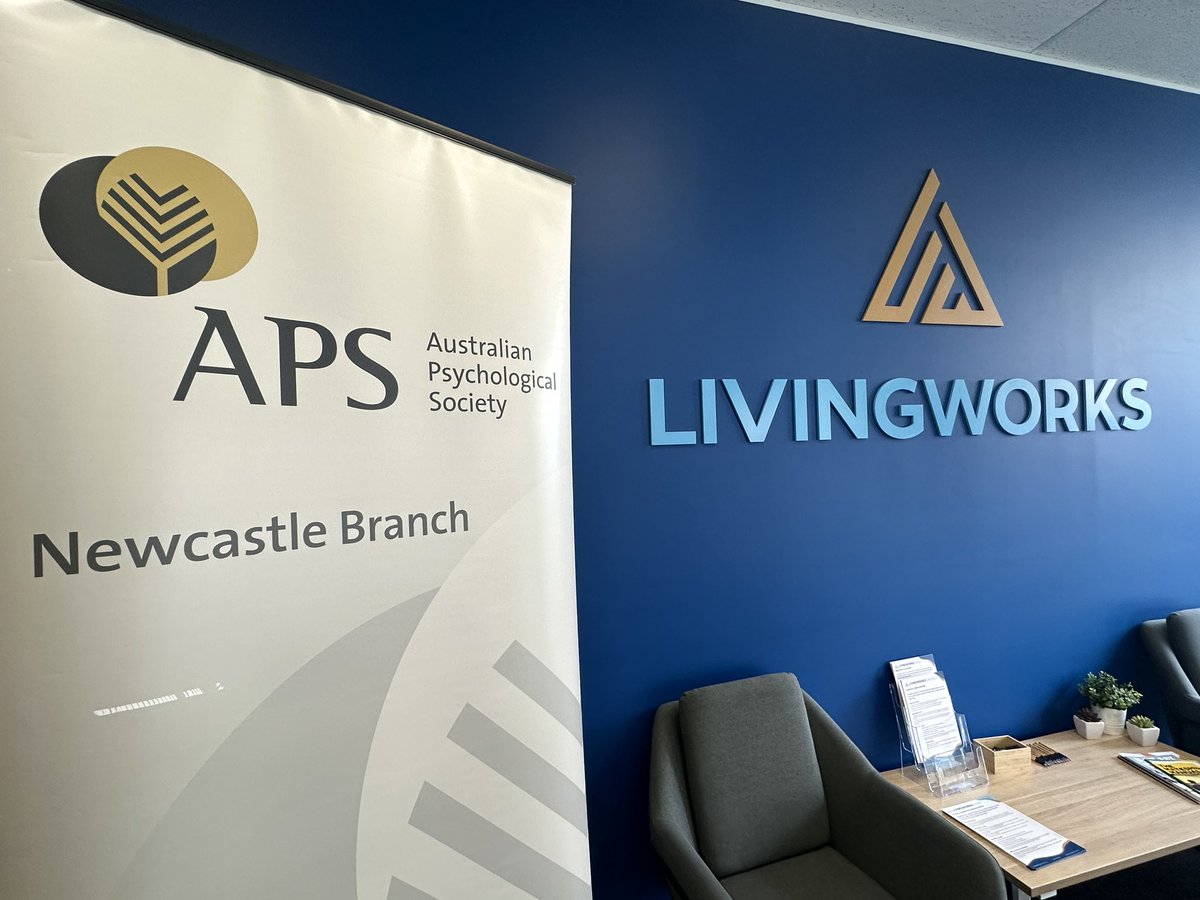 Welcome to @AustPsych members from the Newcastle Branch today who are completing the first ever @LivingWorksAus ASIST training in our new Training Centre. ASIST is accredited with the APS and we are grateful for their partnership (and amazing catering!). #ASIST #safetyplanning