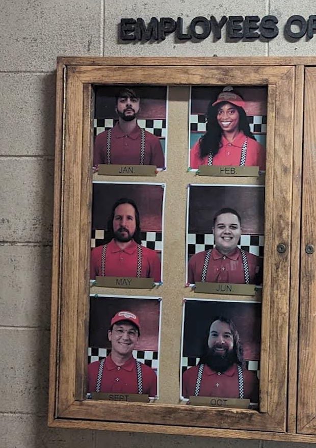 curlybre's tweet photo. @JohnWolfeYT  I didn’t know about your previous employment!!! 🤭 you looked so happy being employee of the month!!! 😂 https://t.co/wP8lQZfTci