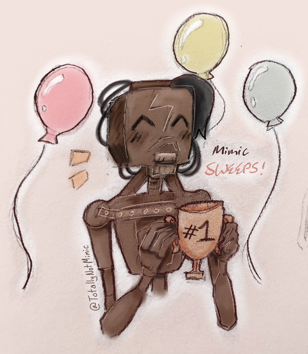 TotallyNotMimic's tweet photo. doodled this in math for @crazy_mimic !! congrats again on winning the tournament 🎉 https://t.co/16dOyxB3dA