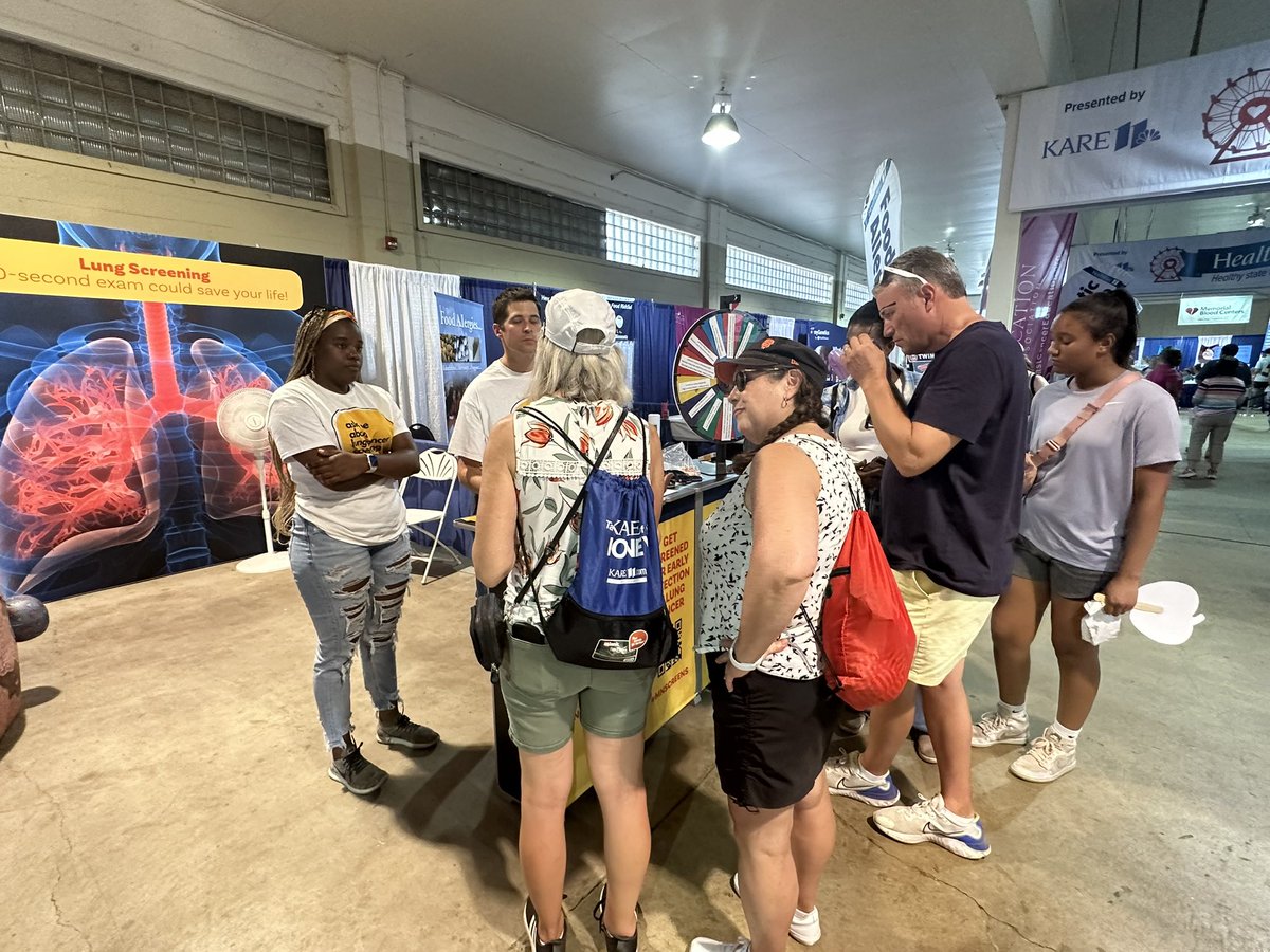 rjanders1020's tweet photo. #mnscreens

Join MN healthcare experts @mnstatefair @kare11 HealthFair to see if you should screen for #lungcancer !
@ABOHLung 
@AllinaHealth @ParkNicollet @MayoClinic @VAMinneapolis @MHealthFairview https://t.co/EipHy247Nj