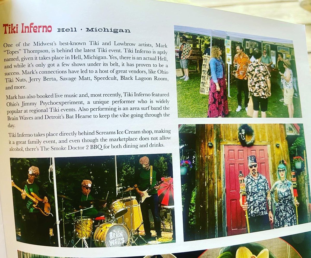 The new issue of Exotica Moderne is busting at the seems with some good stuff, including a mention of The Jimmy Psycho Experiment and an “America Gothic” inspired pic of The Infernal Order of The Black Flame at our debut show at Tiki Inferno!