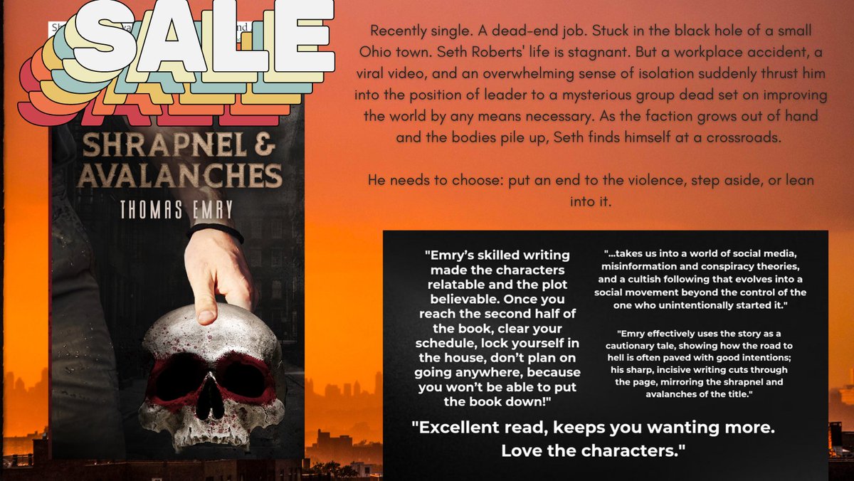 tomemart's tweet photo. To help the transition from beaches and margs to hoodies and cider, my book is on sale this week at Amazon. The Ebook and Paperback have been marked down to $2.99 and $12.99 respectively. Looking for something new to read over Labor Day weekend? I got you.
#WritingCommunity https://t.co/wWFmZ357h0