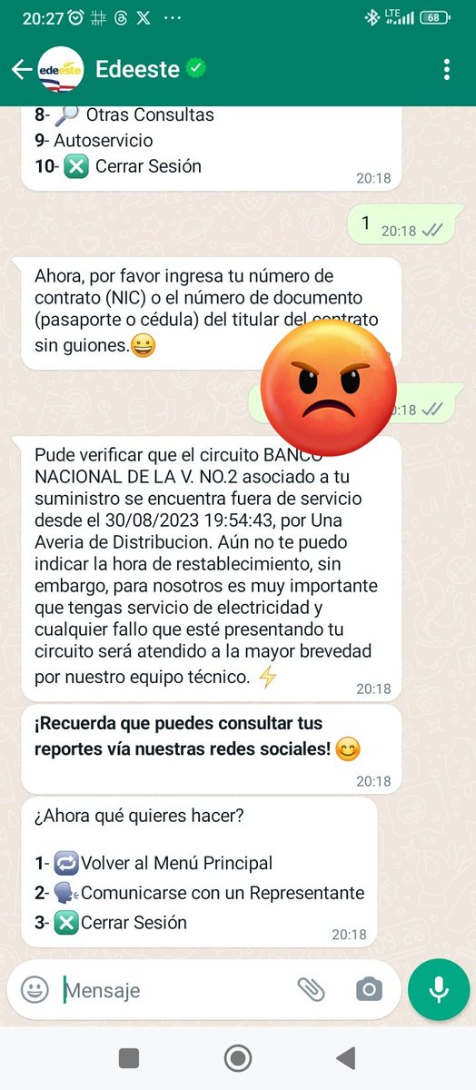 danielblandinof's tweet photo. Es imposible, insostenible e insoportable como el usuario es tratado @EdeesteRD los técnicos, operadores desconocen la situación y no dan respuestas reales a la situación en sector Colinas del Arroyo 2 @bettygeronimo  @protecomgobrd https://t.co/bupw75eOra