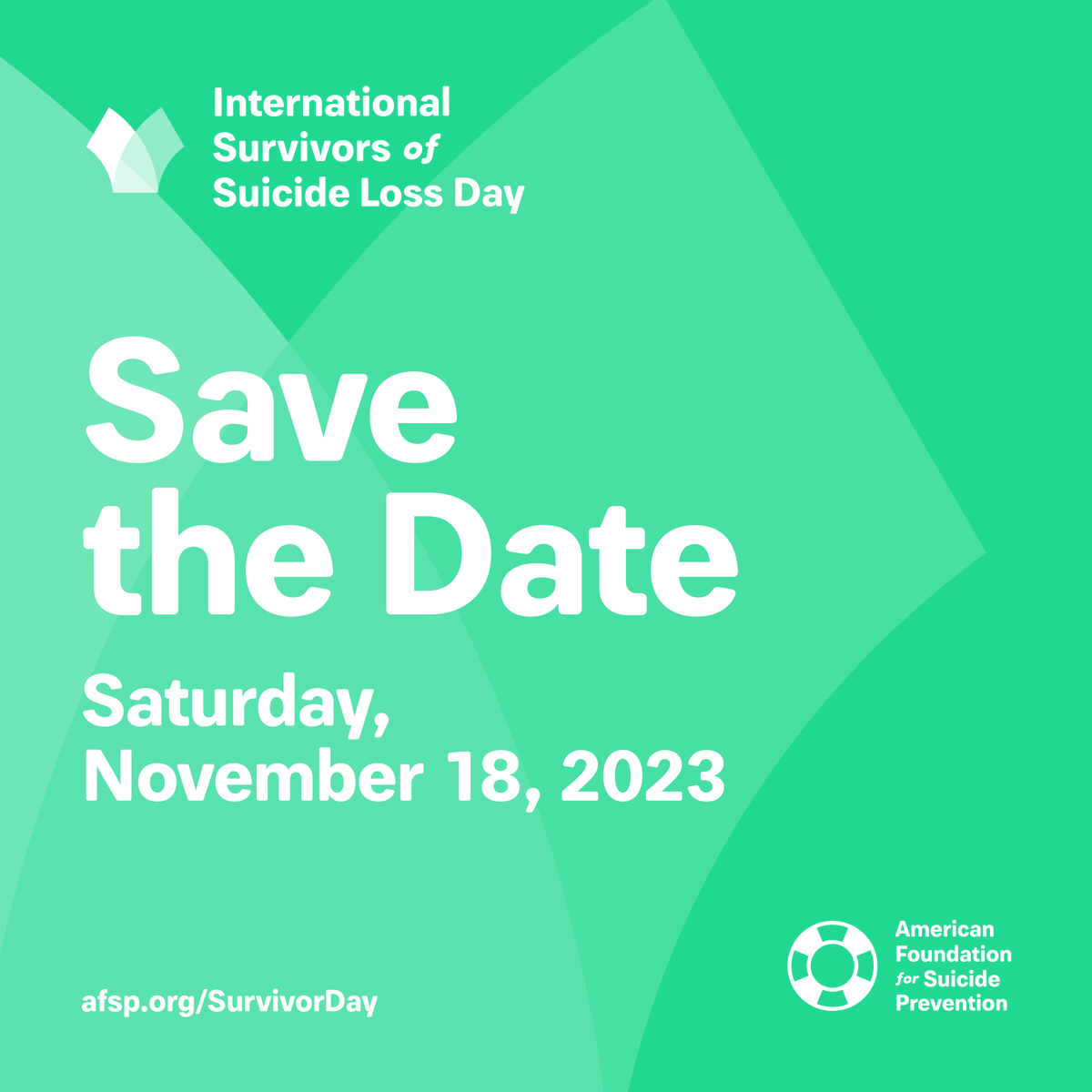 This #GriefAwarenessDay, we're thinking of those who have lost someone to suicide. You may be on your grief journey, but you are not on it alone. Join a Survivor Day event in your area to find comfort and community: afsp.org/survivorday
