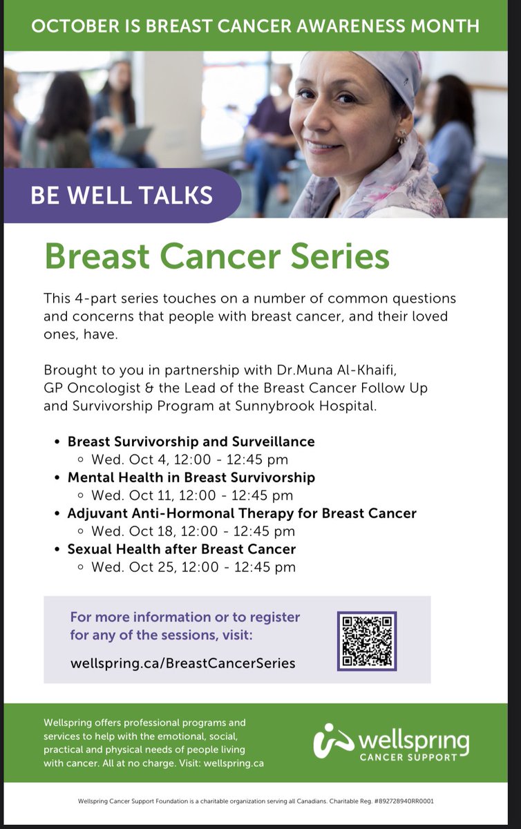 Dr.Muna Al-Khaifi MD.CCFP.MPH (@munasaid44) on Twitter photo In honour of October breast cancer awareness month, I’m excited to announce “Breast Cancer Series” with collaboration <a href="/WellspringGTA/">WellspringGTA</a> In honour of October breast cancer awareness month, I’m excited to announce “Breast Cancer Series” with collaboration <a href="/WellspringGTA/">WellspringGTA</a>