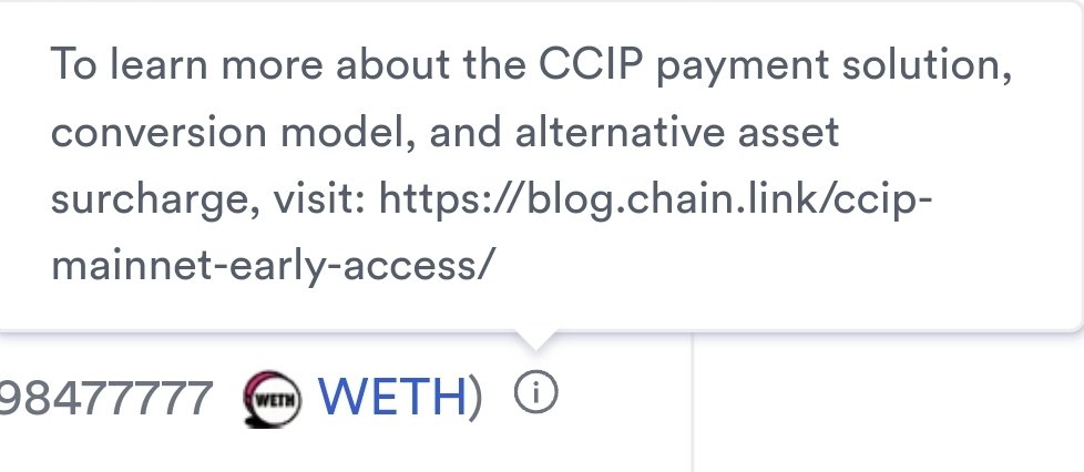 nullpackets's tweet photo. #CCIP - Any token needed (10% surcharge)
Payable in $LINK https://t.co/22ZSd9HrYV
