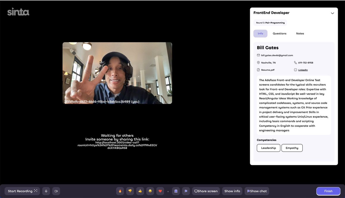 MoeShegow's tweet photo. Spent the entire day coding/fixing bugs for our new video call feature release and it’s almost ready 😮‍💨. Excited for the drop #betterinterviews https://t.co/oABWQi7qXG