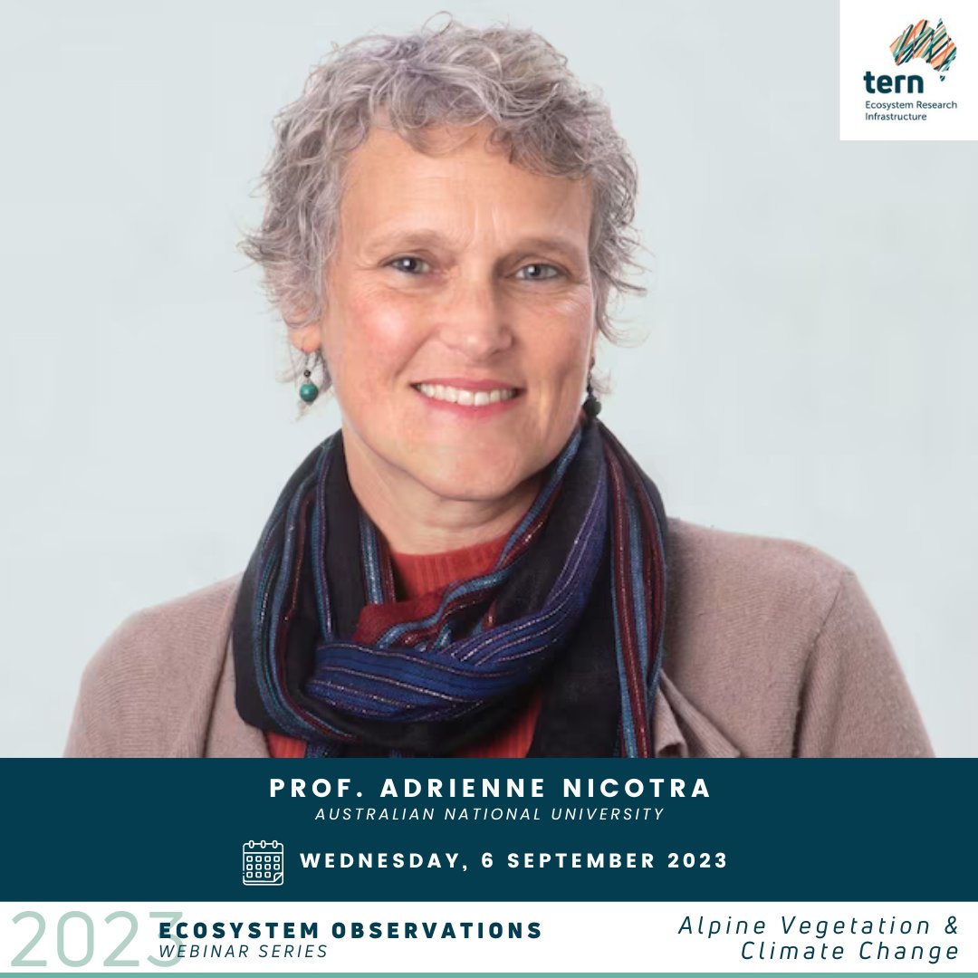 🏔Our next Ecosystem #webinar speaker! @AdrienneNicotra is a plant evolutionary ecologist with interest in phenotypic plasticity. Her work focuses on native species from a wide range of environments & is the director of @austmountresfac. ✍️#RegisterNow: bit.ly/44hfNPe