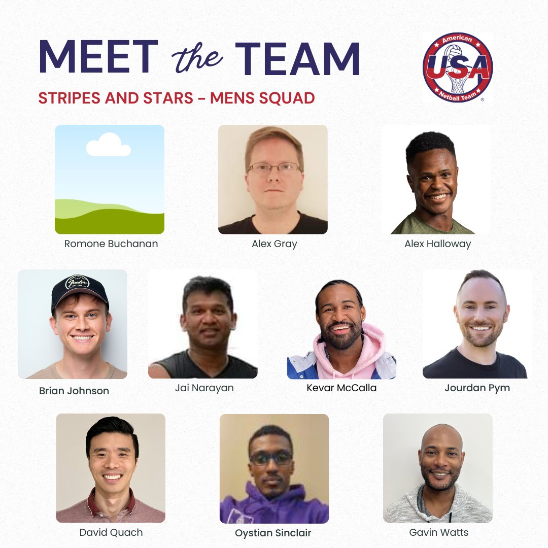 NetballAmerica's tweet photo. 🌟Introducing the Stellar Lineup of the Stripes &amp; Stars Netball Team! 🏐 #StripesAndStarsNetball #RiseWithUs #NetballCommunity #PassionInAction #ShareTheLove #DreamTeam #GameOn #NetballAmerica #AmericanNetball https://t.co/rilQGEmBEn