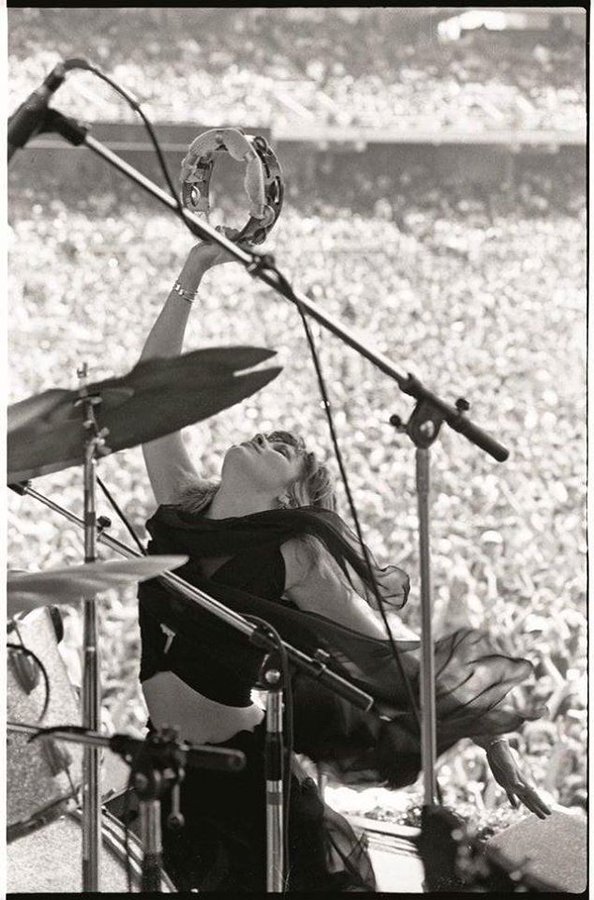 Stevie Nicks of Fleetwood Mac during their performance at Day on the Green in Oakland, 1977. Photo by Ken Regan