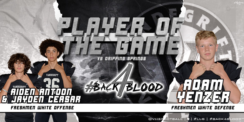 Congrats to our 9th grade players of the game vs. Dripping Springs. ⭐️