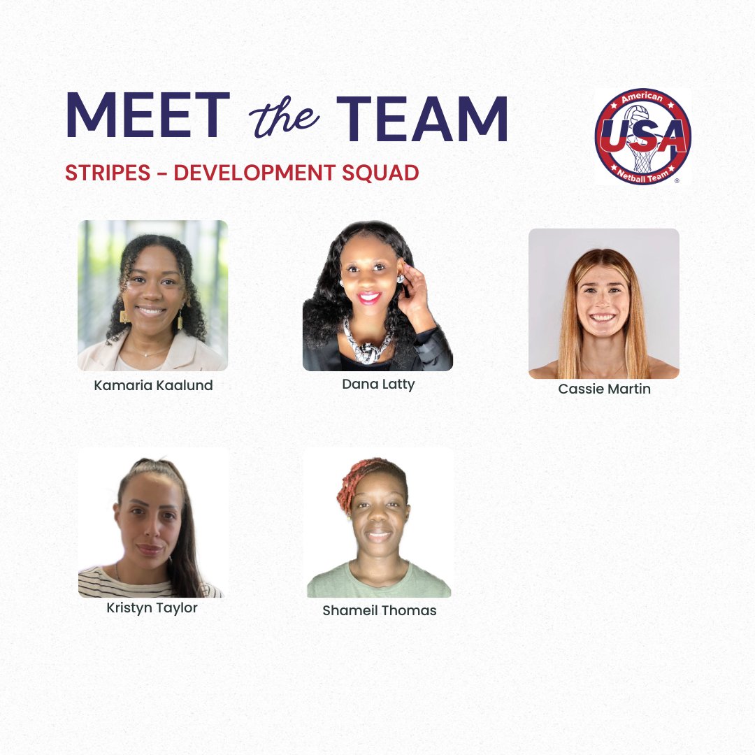 NetballAmerica's tweet photo. 🌟Introducing the Stellar Lineup of the Stripes &amp; Stars Netball Team! 🏐 #StripesAndStarsNetball #RiseWithUs #NetballCommunity #PassionInAction #ShareTheLove #DreamTeam #GameOn #NetballAmerica #AmericanNetball https://t.co/g2XEgAYZLN