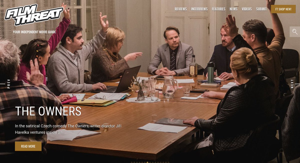 FilmThreat's tweet photo. “…ventures inside an unadorned conference room during a homeowner association meeting.” Andrew Stover attends a meeting of The Owners.
https://t.co/yZV7j6DtnV #SupportIndieFilm #TheOwners #Comedy https://t.co/9mEur88eMq