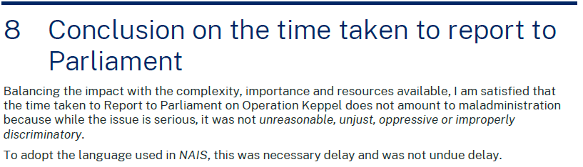 KnightsLlama's tweet photo. Matt conveniently didn't mention the actual conclusion of the 'ICAC delay investigation'. Here it is.

Video on this coming soon, ft. Matt Kean🤡.  #auspol #nswpol #nswicac https://t.co/WYJMY5aPzR