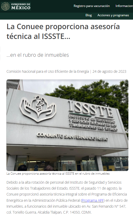 CONUEE_mx's tweet photo. Conoce el trabajo de la Dirección de Inmuebles a través de sus actividades
La Conuee proporciona asesoría técnica al ISSSTE en el rubro de inmuebles.
Da click en 🖱 https://t.co/NCgh5Vth69
#CrónicasConuee #ProgramaConuee @CEdificios https://t.co/f7n2jOXxKx