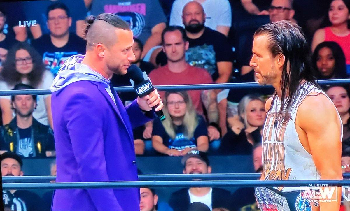 BCQueen51's tweet photo. Been waiting weeks for this!!!
@MattTaven & @RealMikeBennett spitting facts!!!
More #Kingdom on #AEWDynamite please & thank you 🙏💜 #ThyKingdom https://t.co/6gvssf5EoR