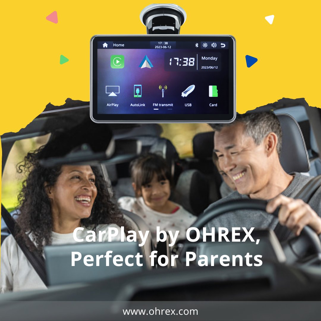 👨‍👩‍👧‍👦Catch that priceless smile as your kids hop in the car after school. Ohrex CarPlay keeps the good vibes rolling. 😊 
👉Shop Now: bit.ly/3NNUi2k 

#OhrexCarPlay #SchoolPickupHappiness #CarPlayWireless #RoadTripTech #CarPlayAndroidAuto #AppleCarPlay #DigitalDashboard