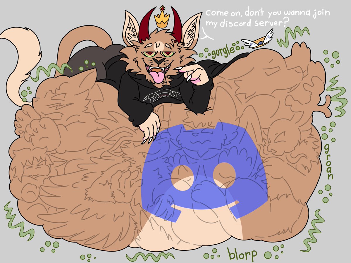 I'm just a voracious cat demon that likes guts full of worthless mortals, come here and rub my gut for your king~   
FA: furaffinity.net/user/snootboop…
My discord server: discord.gg/Hj8S3UkRsD
Now why don't you come and join my discord server MEAT >;3