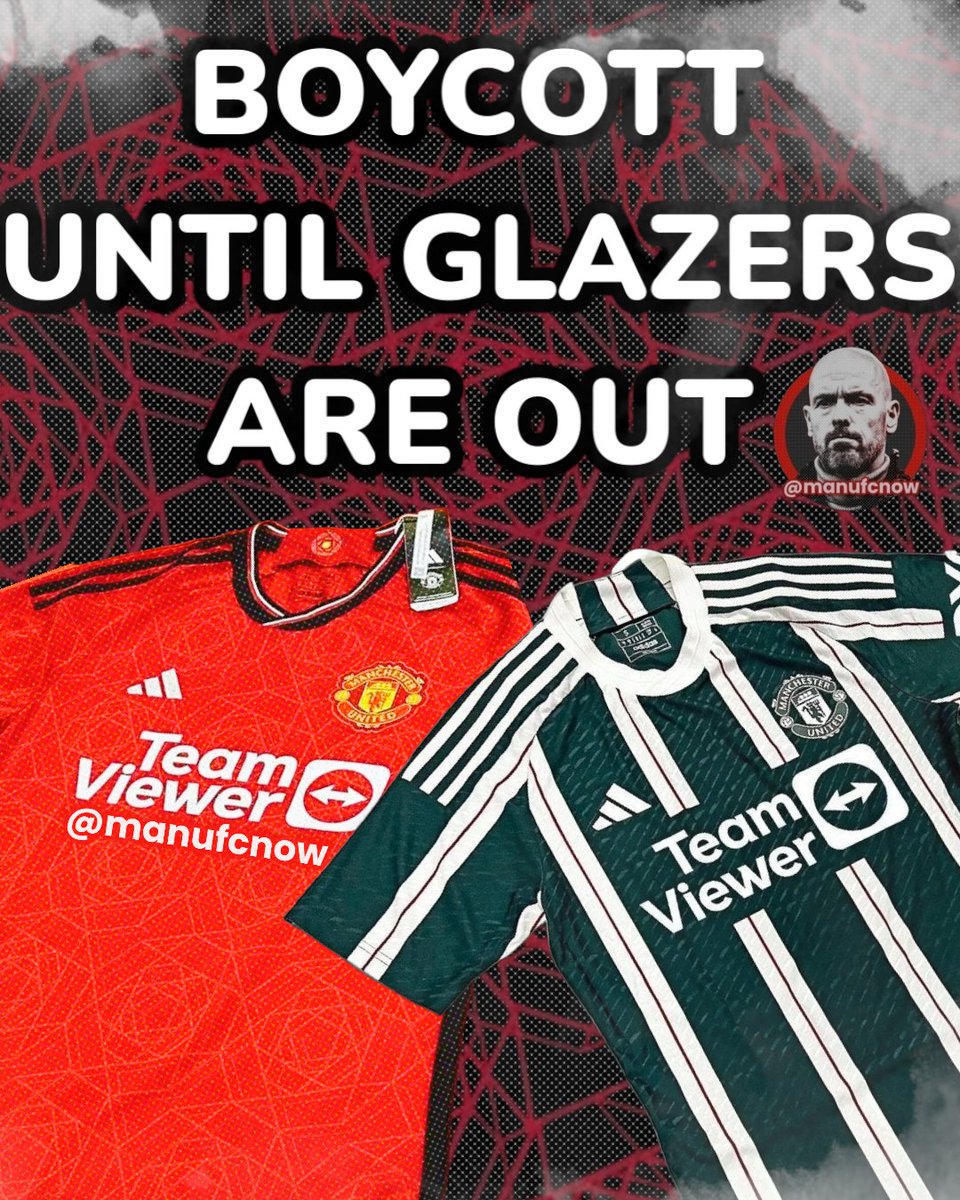 manufcnow's tweet image. Boycott the jersey until:

🔴 The Glazers are out! 
⚫️ Until Qatar is announced!

✅️ Like!
✅️ Share!
✅️Comment!

❌️ We stop when they are gone!

🤝More info: @MANUFCNOW↩️

#fullsaleonly #GlazersFullSaleNOW #GlazerOut #MUFC_FAMILY #MUFC #SheikhJassimInAtManUtd #ManUtd