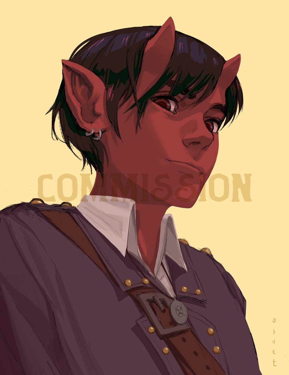 「Posting an old DnD Tiefling commission I」|OSHET ➡ AB 138のイラスト