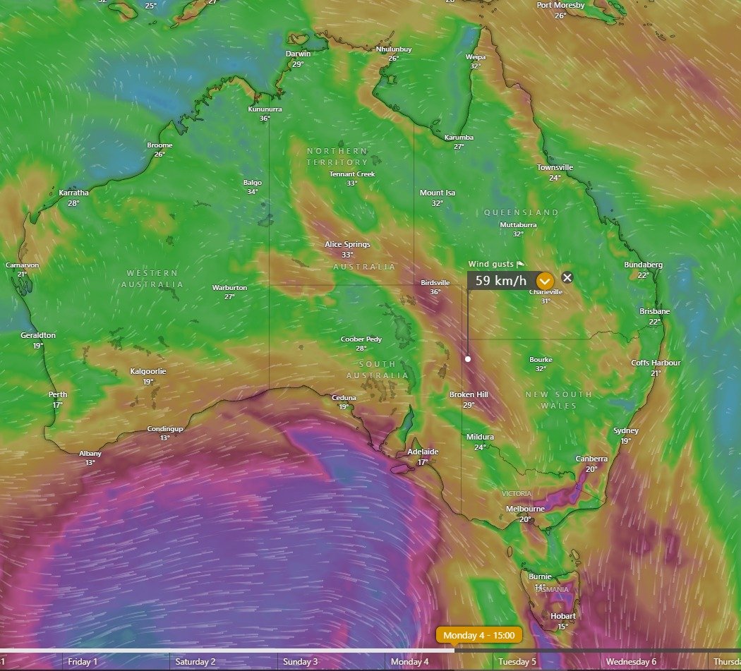 OzIndustries's tweet image. Something we have been monitoring over recent weeks and months is the coming period of 3-7th of September.
The long range forecast suggests a frontal system is due which can see a hot and dry northwesterly form. This frontal system and resultant northwest surge can see elevated…