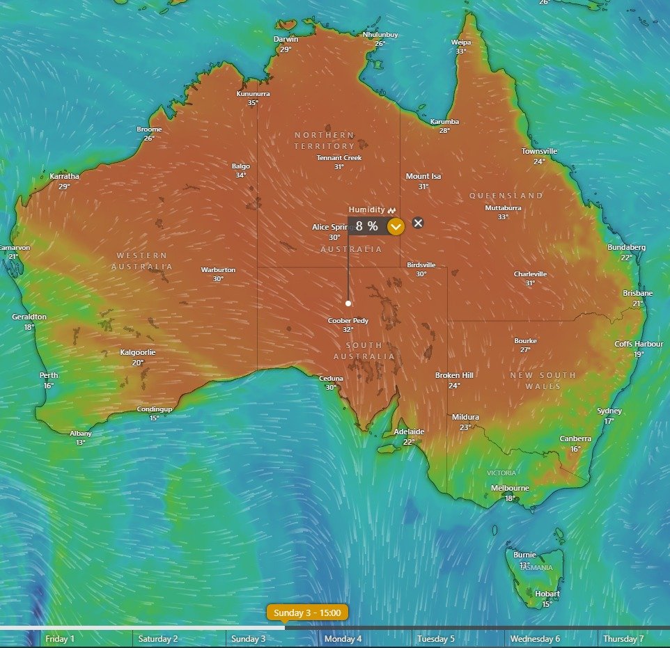 OzIndustries's tweet image. Something we have been monitoring over recent weeks and months is the coming period of 3-7th of September.
The long range forecast suggests a frontal system is due which can see a hot and dry northwesterly form. This frontal system and resultant northwest surge can see elevated…