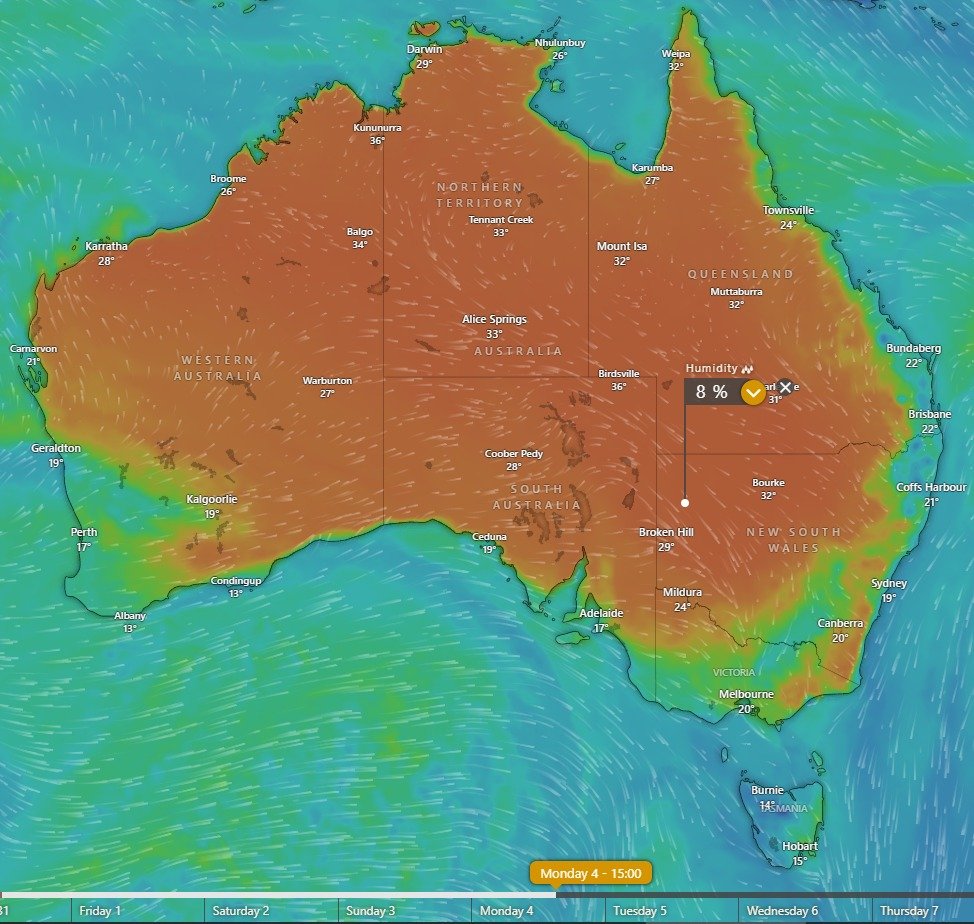 OzIndustries's tweet image. Something we have been monitoring over recent weeks and months is the coming period of 3-7th of September.
The long range forecast suggests a frontal system is due which can see a hot and dry northwesterly form. This frontal system and resultant northwest surge can see elevated…