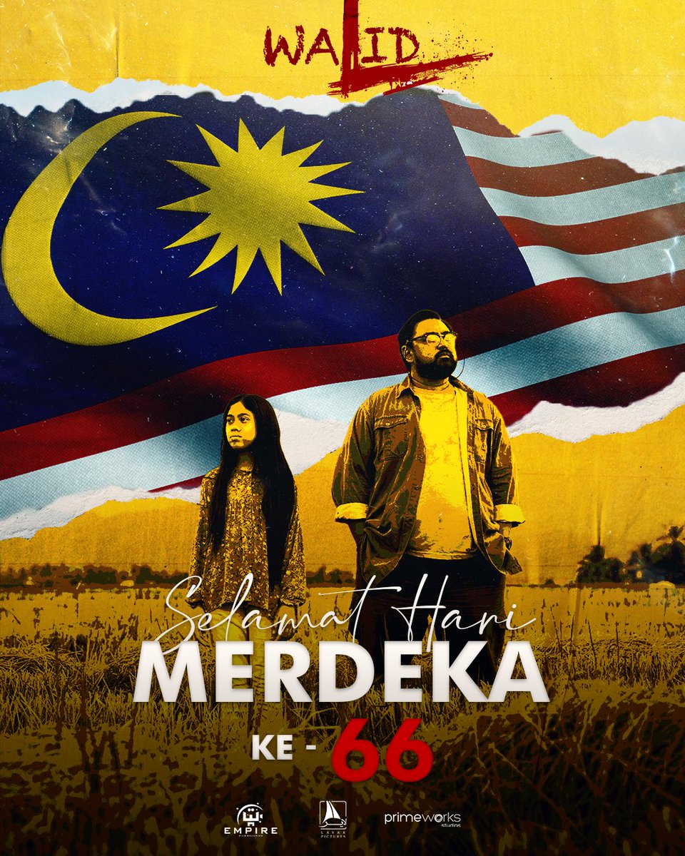 "Bangsa kita, bangsa Malaysia
Bangsa yang baik, bangsa yang menjaga dan menghormati bangsa lain". Selamat Hari Merdeka 🇲🇾

Jangan lupa saksikan Walid di pawagam 14 September 2023 nanti! 🎬🔥

#FilemWalid #HidupIniKeras #HurufItuCahayaIlmu 📖