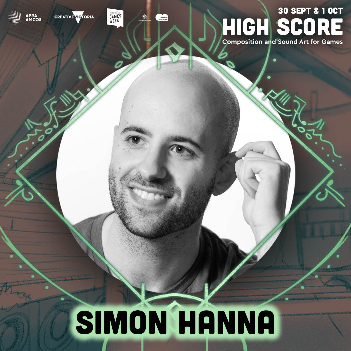 noojeffreys's tweet photo. I'm speaking at High Score this year! @GrandPrizeBF, and I are going to talk about working with/as a composer's assistant in the video game world. 
@apraamcos @creative_vic @GamesWeekMelbs
https://t.co/q5CNeCzcEF
#highscore23 https://t.co/tIX2soPh8h