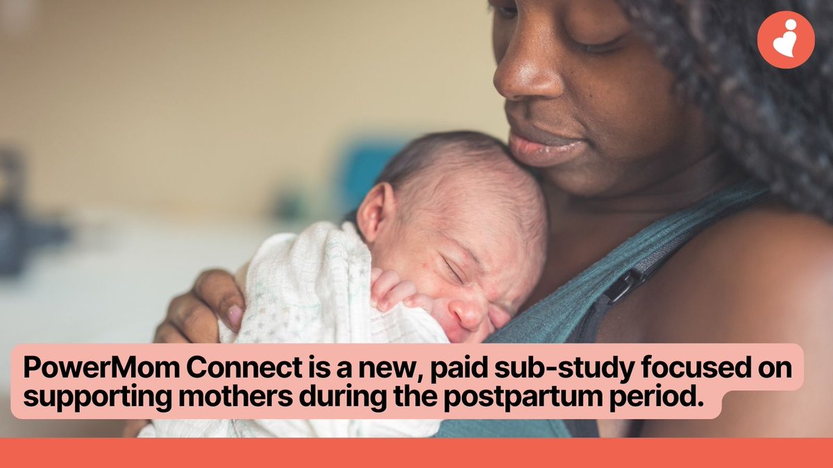 PowerMom Connect is a new, paid sub-study within the PowerMom platform focused on supporting mothers during the postpartum period. 

Learn more: powermom.scripps.edu/2023/06/22/con…