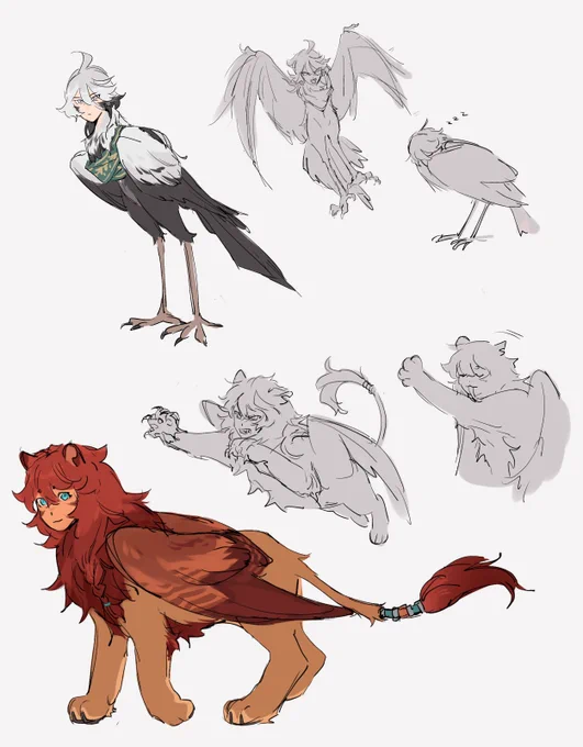i kinda went insane and turned sulemio into greek mythological monsters... here's harpy miorine and sphinx suletta!
#水星の魔女 #G_Witch #スレミオ 