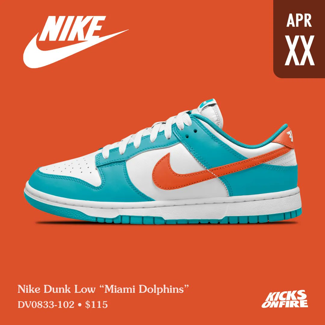 kicksonfire's tweet photo. Nike Dunk Low “Miami Dolphins” 🐬 Rate for this pair ? https://t.co/JNWjeic7EC