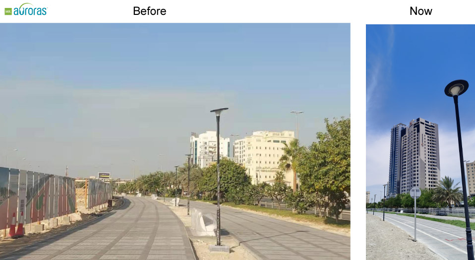 VaneyLinn's tweet image. Installation case in Bahrain which we supplied 2 years ago, the solar post light is still has a nice performance。

Suitable for 3-5 meter pole
Contact us to get the catalog
#solarpostlight #solargardenlight #solarpedestrianlight #solarurbanlight #solarpower #solarpathwaylight