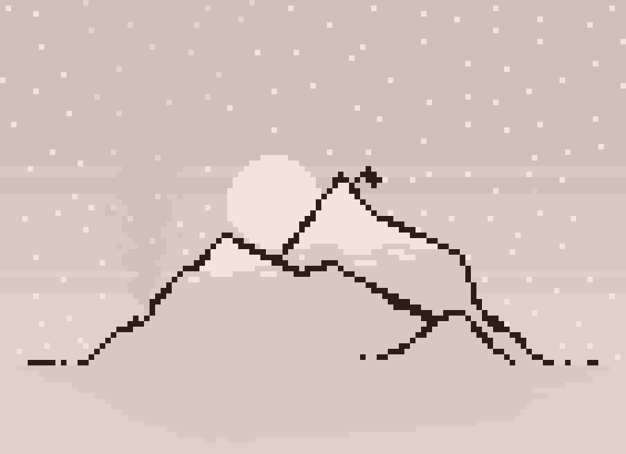 MankuuA's tweet photo. Snowy mountain #pixelart https://t.co/CgG8anwsHP