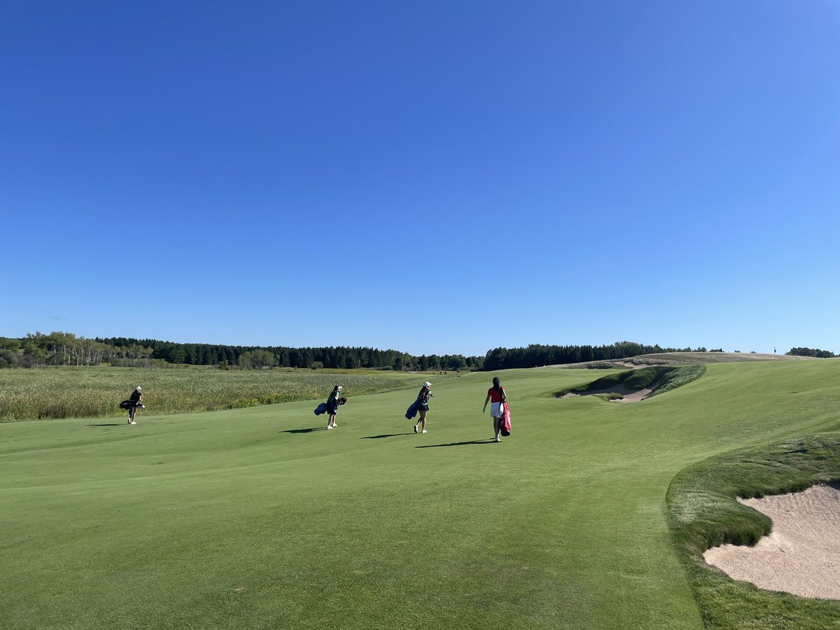 HomesteadGG's tweet photo. Such a privilege to play @ErinHillsGolf today. Finished only two shots back of conference rival Hartford! Our team was grateful for the opportunity to play such an incredible course! https://t.co/EGYFpUYnwS