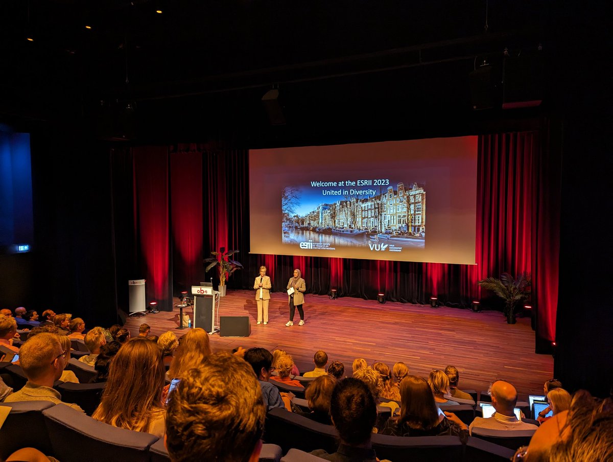 ISRII (@theisrii) on Twitter photo And <a href="/ESRII2023/">ESRII 2023 Amsterdam</a> is GO! @heleenriper and <a href="/KhadichaA/">Khadicha Amarti</a> open the conference to a packed house #ESRII23 And <a href="/ESRII2023/">ESRII 2023 Amsterdam</a> is GO! @heleenriper and <a href="/KhadichaA/">Khadicha Amarti</a> open the conference to a packed house #ESRII23