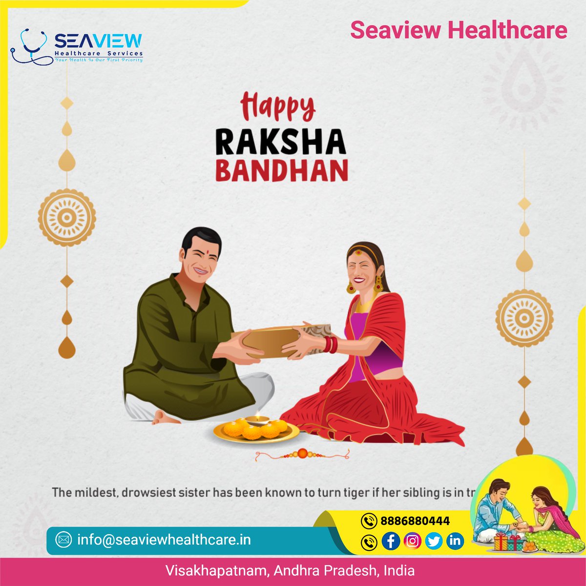 Seaview Healthcare (@seaviewhealth) on Twitter photo May the thread of Rakhi remind us of the beautiful thread of love that binds us together with good health. Happy Raksha Bandhan, dear All!
.
.
#rakshabandhan #rakhi #rakshabandhanspecial #rakhispecial #love #rakhigifts #brothersisterlove #rakshabandhangifts
.
<a href="/SeaviewHealth/">Seaview Healthcare</a> May the thread of Rakhi remind us of the beautiful thread of love that binds us together with good health. Happy Raksha Bandhan, dear All!
.
.
#rakshabandhan #rakhi #rakshabandhanspecial #rakhispecial #love #rakhigifts #brothersisterlove #rakshabandhangifts
.
<a href="/SeaviewHealth/">Seaview Healthcare</a>