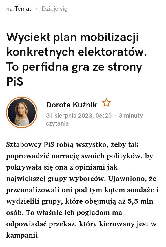PanKrzysztof_'s tweet photo. PiS chce wygrać kolejne wybory i w odróżnieniu od opozycji wie, jak to zrobić. Takiej podłości nie znała historia ludzkości. #NaTemat https://t.co/HuLOfARO2u