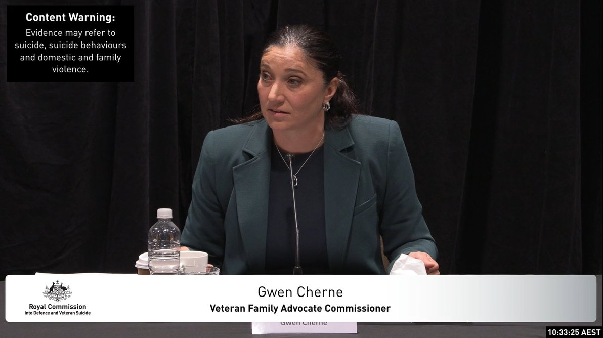 roycommDVSRC's tweet photo. In evidence to #DVSRC today Veteran Family Advocate Commissioner @gmcherne said Defence and #veteranfamilies are being let down through a lack of investment in vital support services: https://t.co/dFBMBN39t5 https://t.co/QMJALjJQom