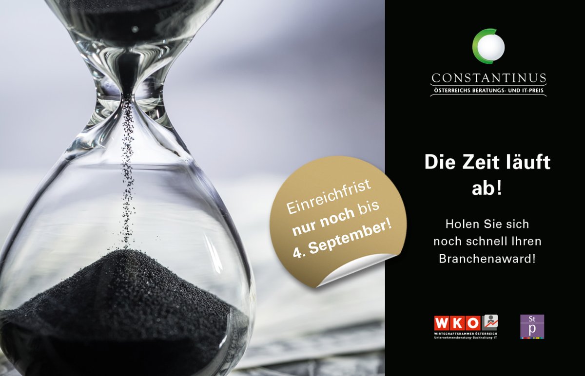 FachverbandUBIT's tweet photo. ❗Nicht vergessen: bis 4. September können Projekte beim #ConstantinusAward eingereicht werden! 🏆

Hier geht's zum Einreich-Tool 👉 https://t.co/ijirucLE0U

#WirnehmenWisseninBetrieb #Constantinus #IT #Beratung #Preis https://t.co/ostH7sPIqX