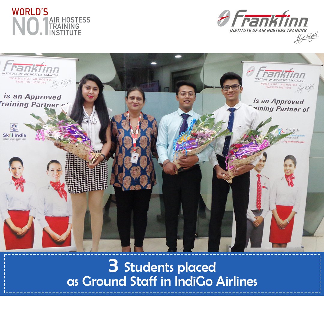 _FlyHigh's tweet photo. Dreams become a reality through continuous learning and smart work. Heartiest congratulations to our students from Pune centre on their well-deserved placement.
#Placement
#Frankfinn #FlyHigh #FlyHighWithFrankfinn #India #HappyStudent #FrankfinnStudent #IndiGo #GroundStaff https://t.co/qndi05c3mf