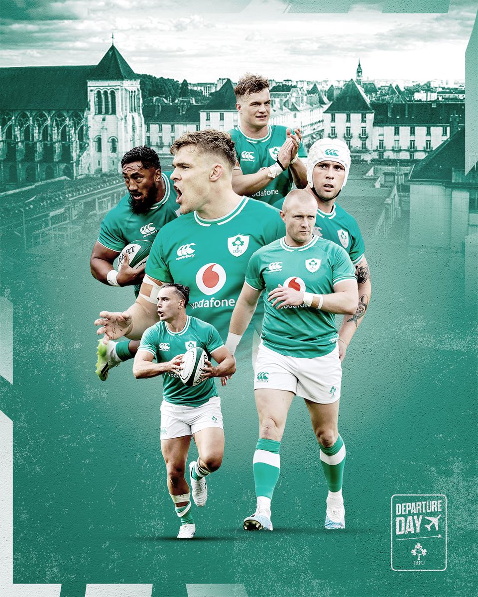 IrishRugby's tweet photo. Our French adventure starts now! 🇫🇷

#TeamOfUs https://t.co/P91D3RuQpk