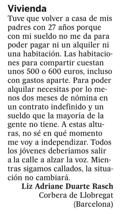 This letter in today’s El País shows the need for Spain’s mid-size cities to step up and take the burden off Madrid and Barcelona as the only viable options for many young professionals in the country. Zaragoza, Bilbao, Vigo, Murcia…