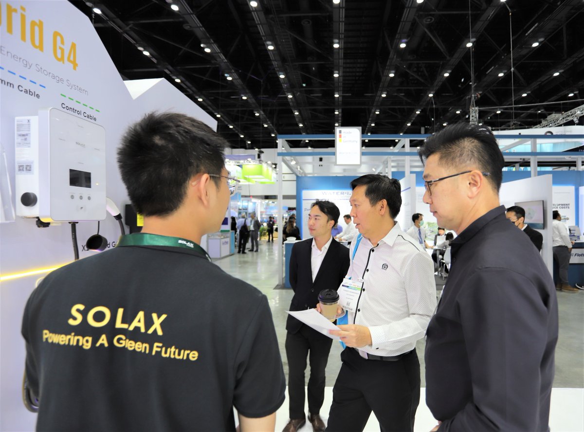 solaxpower's tweet photo. #SolaXExpo at #AseanSustainableEnergyWeek in #Thailand
๐ #SolaX showcase the cutting-edge technology at Booth No. Hall 1, D29. Our new products X1-BOOST G4 & X1-HYBRID LV and our latest stackable battery left people in awe, showcasing our commitment to a sustainable future. https://t.co/J83hkLsvg2