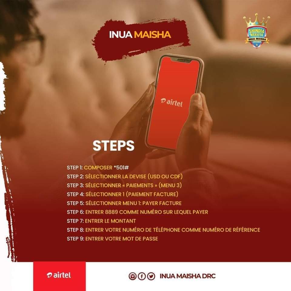 #RDC🇨🇩: un jeune de #Goma alerte le gouverneur du Nord-Kivu sur une arnaque présumée qui se passe sur le réseau Mobile <a href="/airtelrdc/">Airtel RDC</a>. 

" Cher Gouverneur, je vous demande d'agir urgemment pour bloquer l'arnaque appelée INUA MAISHA et qui se passe sur Airtel Money à Goma et promet