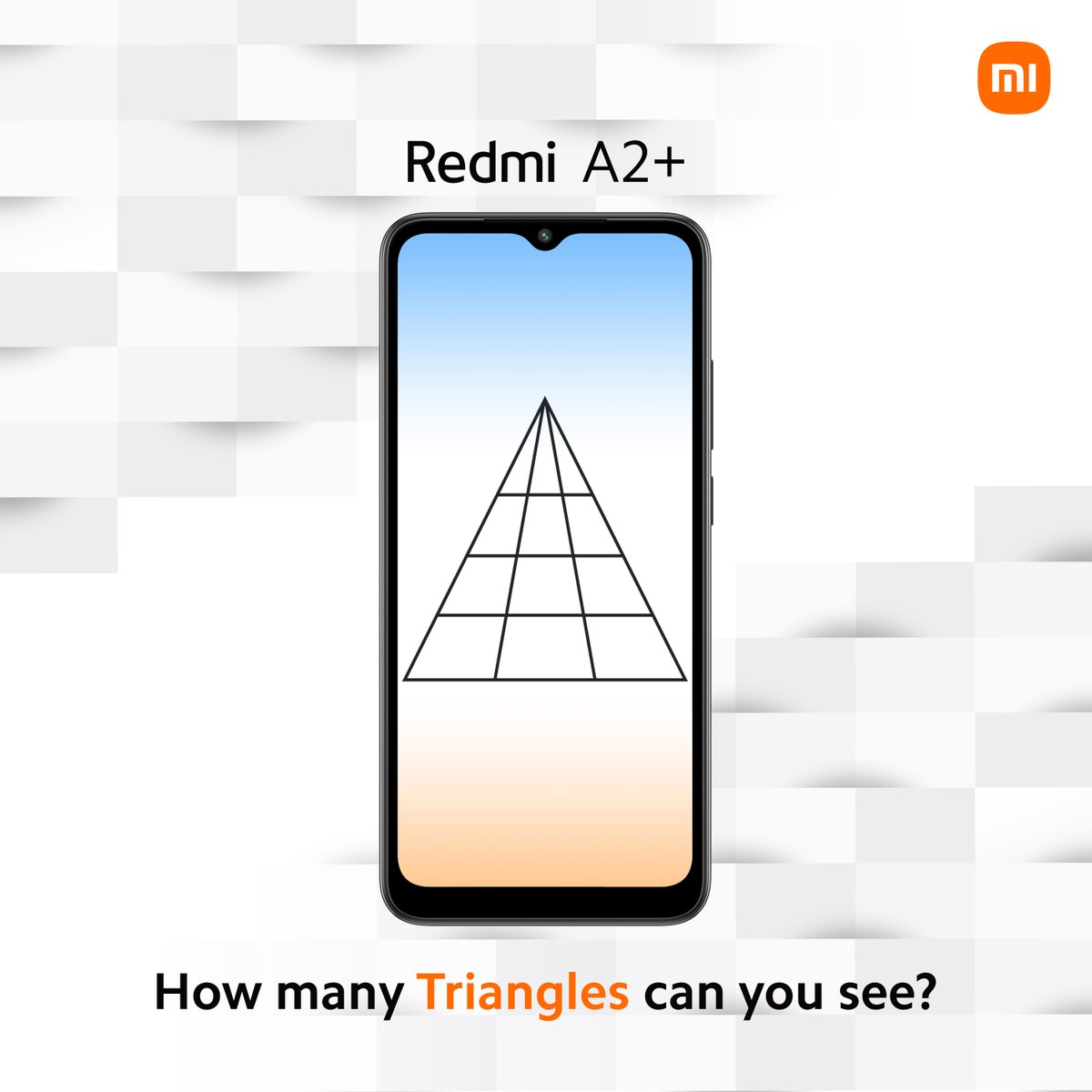 Xiaomi_Kenya's tweet photo. Can you guess the number of triangles in this pic?

We challenge you!

First 5 correct answers and the last 5 correct answer will score a FREE Xiaomi Snap Back.

NB: Reply with #RedmiA2PlusKE to win. https://t.co/iaSlIwBHVU