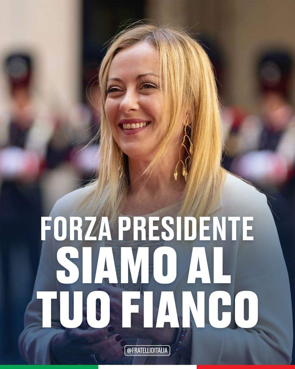 Più forte di ogni minaccia, a sostegno degli italiani! FORZA PRESIDENTE!