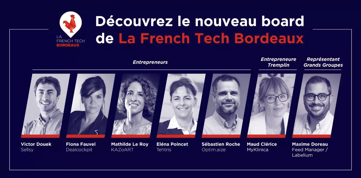 French Tech Bordeaux (@frenchtechbdx) on Twitter photo C’est fait ! Le board de La #FrenchTech #Bordeaux s’est réuni hier et vient de désigner :
👉 <a href="/mathilde_le_roy/">Mathilde Le Roy</a> comme Présidente,
👉 Sebastien Roche comme Trésorier,
👉 Maud Clérice comme Secrétaire.
7️⃣ nouveaux administrateurs élus avec une feuille de route ambitieuse 🚀 C’est fait ! Le board de La #FrenchTech #Bordeaux s’est réuni hier et vient de désigner :
👉 <a href="/mathilde_le_roy/">Mathilde Le Roy</a> comme Présidente,
👉 Sebastien Roche comme Trésorier,
👉 Maud Clérice comme Secrétaire.
7️⃣ nouveaux administrateurs élus avec une feuille de route ambitieuse 🚀