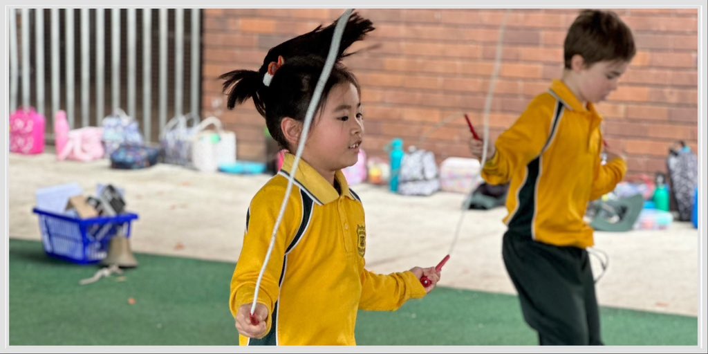 Students started ‘Jump Off Day’ with skipping relays, obstacle courses and competitions <a href="/heartfoundation/">Heart Foundation</a>  #JumpRopeForHeart ♥️ <a href="/janholt07/">Jan Holt</a>