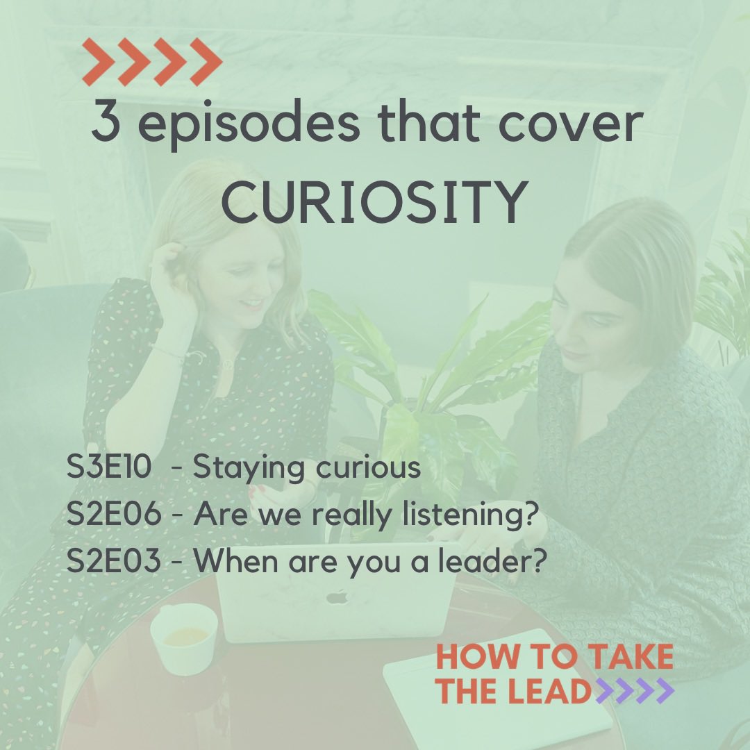 How2TakeTheLead's tweet photo. It’s 3 episodes Thursday and this week we revisit #curiosity and #leadership

We’re also curious to know what you’d like us to cover in the next series coming soon, DM us or reply… https://t.co/r8vcPto0Fh